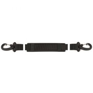 SHOULDER STRAP WITH CARABINERS 145 CM, BLACK